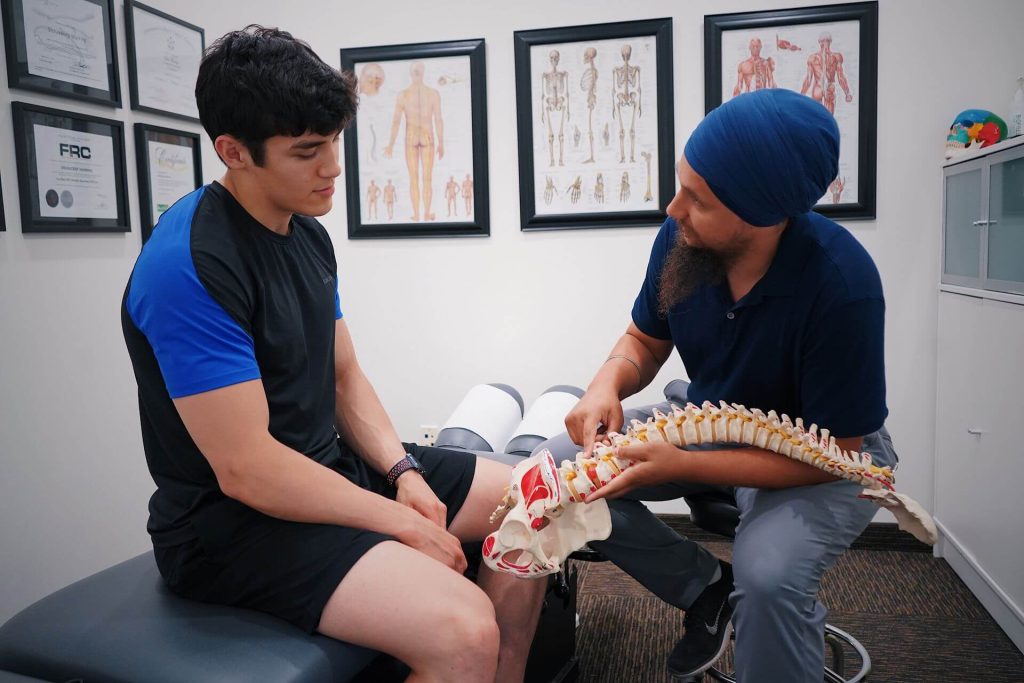 Image of spinal decompression therapy for sciatica Bartonville IL treatment session